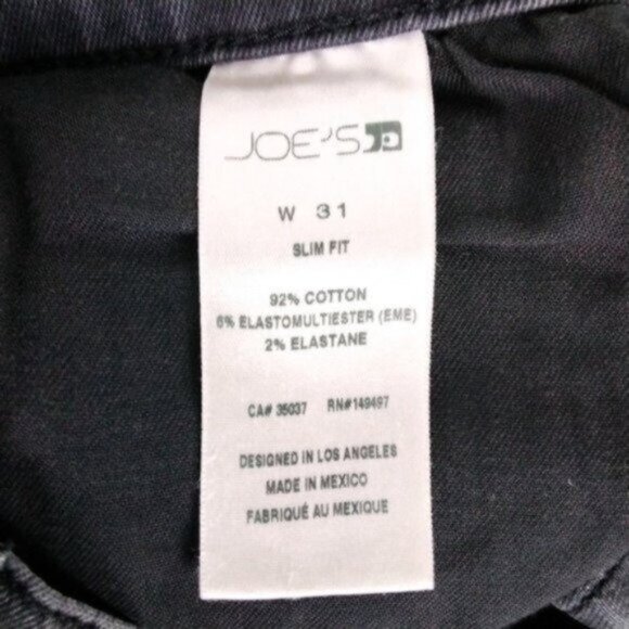 Joe's Jeans Men's The Asher Slim Fit Jeans Gray Size 31 - Picture 3 of 5